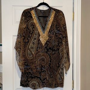 NWOT gorgeous beaded neckline dress